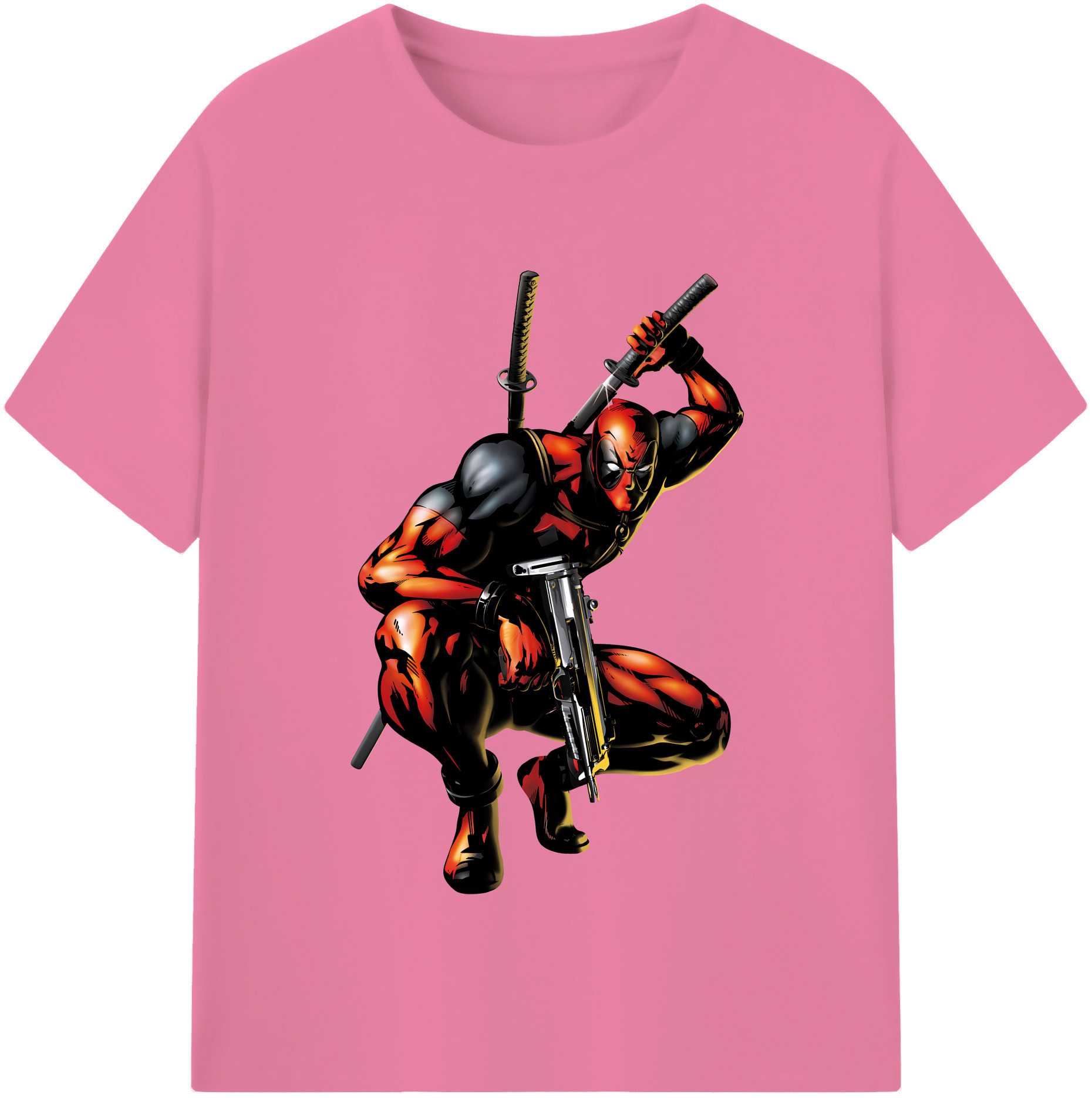 （画像用） Deadpool デッドプール 綿100％半袖Tシャツ（フロントプリント）